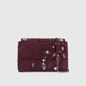 Celestial Garnet Edie Suede Bag